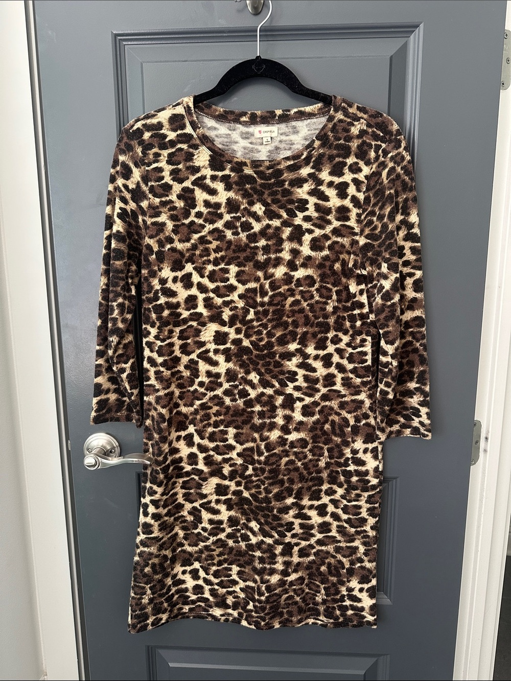 Daniel Cremieux Leopard-Print Knit Shift Dress - Brown & Cream